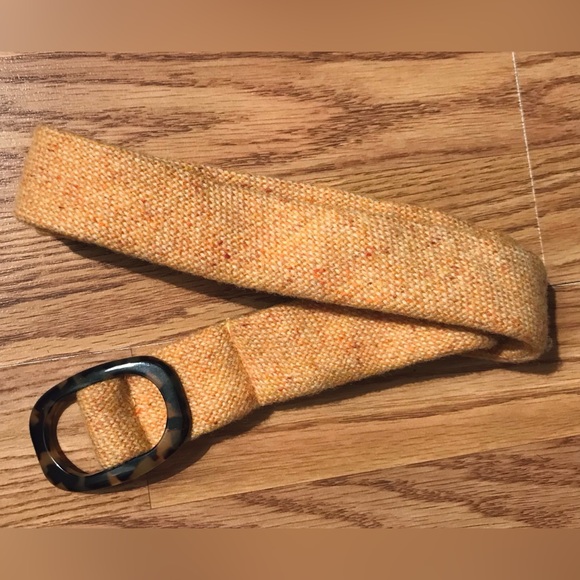 RARE J. Crew 100% Wool Knit Belt Rust Orange M/L NWOT - Picture 4 of 7